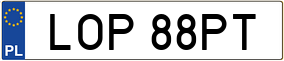 Trailer License Plate